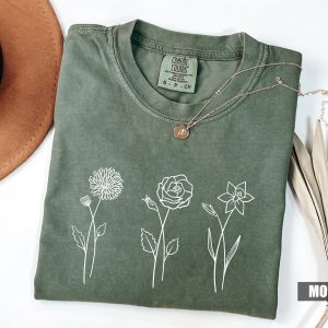 Custom Comfort Colors Birth Flower Shirt