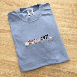 Embroidered Farm Animals Comfort Tee